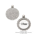 18mm Antique Silver Zinc Alloy Round Cabochon Setting Charm Pendant for DIY Necklace Bracelet Jewelry Making view 1