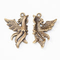 Zinc Alloy Phoenix Charm Pendant No.151352 for DIY Necklace Bracelet Jewelry Making view 3