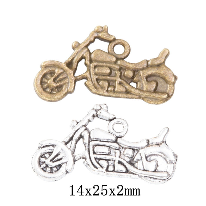 Zinc Alloy Motorcycle Charm Pendant for DIY Necklace Bracelet Jewelry Making