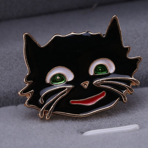 Alloy Enamel Cat Brooch Pin For Cute Cartoon Fashion Accessories