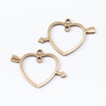 Zinc Alloy Arrow Heart Charm Pendant No.728111 for DIY Necklace Bracelet Jewelry Making view 3