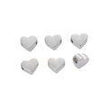 DIY Vintage Zinc Alloy Smooth Heart Spacer Beads With Small Hole For Bracelets Necklaces view 4