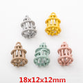 Gold Zinc Alloy Birdcage Charm Pendant No.898418 for DIY Necklace Bracelet Jewelry Making view 1