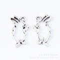 Zinc Alloy Rabbit Charm Pendant No.964133 for DIY Necklace Bracelet Jewelry Making view 3