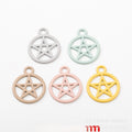 Gold Zinc Alloy Five-point Star Charm Pendant for DIY Necklace Bracelet Jewelry Making view 1