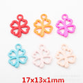 White Zinc Alloy Four Leaf Clover Charm Pendant for DIY Necklace Bracelet Jewelry Making view 1