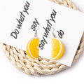 Sweet Acrylic 3D Orange Slice Fruit Drop Hooks For Women Fresh Korean Style Statement Earrings view 2