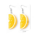 Sweet Acrylic 3D Orange Slice Fruit Drop Hooks For Women Fresh Korean Style Statement Earrings view 4