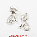 Gold Zinc Alloy Dog Charm Pendant for DIY Necklace Bracelet Jewelry Making view 3