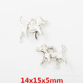 Gold Zinc Alloy Dog Charm Pendant for DIY Necklace Bracelet Jewelry Making view 2