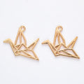 Zinc Alloy Origami Crane Charm Pendant No.023058 for DIY Necklace Bracelet Jewelry Making view 4