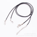 DIY Korean Waxed Cord Necklace With Black Leather PU Rope And Metal Lobster Clasp view 3
