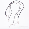 DIY Korean Waxed Cord Necklace With Black Leather PU Rope And Metal Lobster Clasp view 2