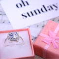 Korean Style Sparkling Creative Zircon Women Ring, Eight Hearts Eight Arrows CZ Jewelry view 3