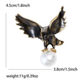 Metal Alloy Enamel Eagle Brooch Pin For Creative Animal Accessories view 5