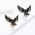 Metal Alloy Enamel Eagle Brooch Pin For Creative Animal Accessories view 4