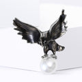 Metal Alloy Enamel Eagle Brooch Pin For Creative Animal Accessories view 2