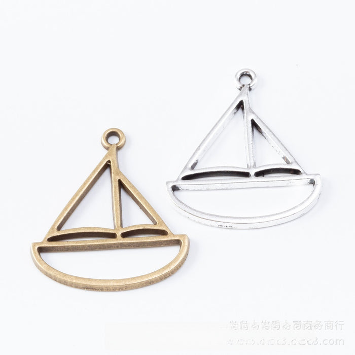 Zinc Alloy Sailboat Charm Pendant No.317485 for DIY Necklace Bracelet Jewelry Making