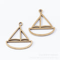 Zinc Alloy Sailboat Charm Pendant No.317485 for DIY Necklace Bracelet Jewelry Making view 3