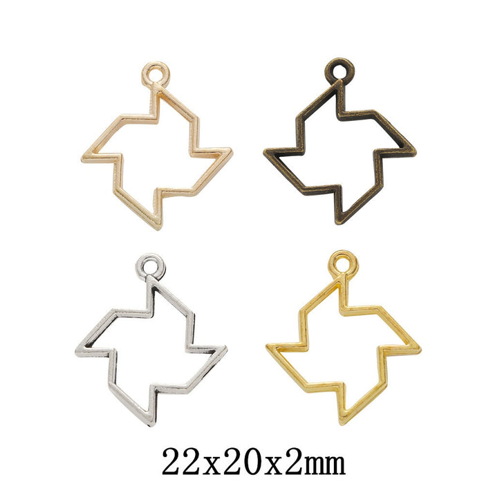 Zinc Alloy Windmill Frame Charm Pendant for DIY Necklace Bracelet Jewelry Making