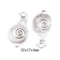 Antique Silver Zinc Alloy Snail Charm Pendant No.010757 for DIY Necklace Bracelet Jewelry Making view 1