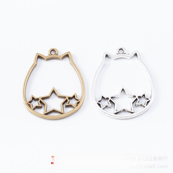 Zinc Alloy Cat Charm Pendant No.522941 for DIY Necklace Bracelet Jewelry Making