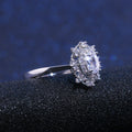 Custom Micro Pave Women's Four Prong Zircon Ring Simple Fashion Jewelry view 2
