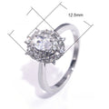 Custom Micro Pave Women's Four Prong Zircon Ring Simple Fashion Jewelry view 5