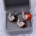 Alloy Enamel Rhinestone Snail Brooch For Insect Fashion Accessories view 2