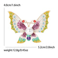 Alloy Enamel Pearl Butterfly Brooch Pin For Women's Fashion Accessories view 5