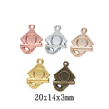 Zinc Alloy Graduation Cap Charm Pendant No.522136 for DIY Necklace Bracelet Jewelry Making view 1