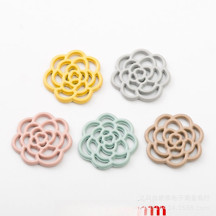 Gold Zinc Alloy Rose Charm Pendant for DIY Necklace Bracelet Jewelry Making