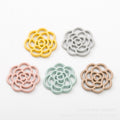 Gold Zinc Alloy Rose Charm Pendant for DIY Necklace Bracelet Jewelry Making view 2