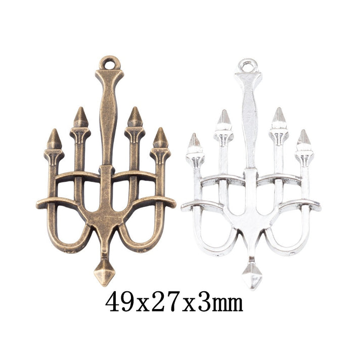 Zinc Alloy Candle Charm Pendant for DIY Necklace Bracelet Jewelry Making
