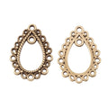 Vintage Zinc Alloy Multi Loop Oval Earring Pendant Connector For DIY Jewelry Earrings view 3