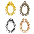 Vintage Zinc Alloy Multi Loop Oval Earring Pendant Connector For DIY Jewelry Earrings view 5