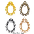 Vintage Zinc Alloy Multi Loop Oval Earring Pendant Connector For DIY Jewelry Earrings view 1