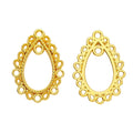 Vintage Zinc Alloy Multi Loop Oval Earring Pendant Connector For DIY Jewelry Earrings view 4
