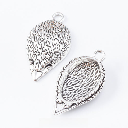 Antique Silver Zinc Alloy Hedgehog Charm Pendant for DIY Necklace Bracelet Jewelry Making
