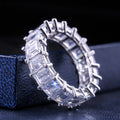 Luxury Women Ring With 4x6mm Full Circle Zircon Stones Fashion Engagement Finger Jewelry view 4