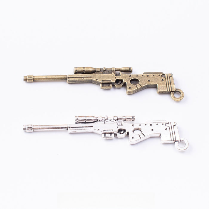 Zinc Alloy Sniper Rifle Charm Pendant for DIY Necklace Bracelet Jewelry Making