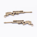 Zinc Alloy Sniper Rifle Charm Pendant for DIY Necklace Bracelet Jewelry Making view 2
