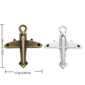 Zinc Alloy Airplane Charm Pendant for DIY Necklace Bracelet Jewelry Making view 1