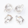 Antique Silver Zinc Alloy Baseball Charm Pendant for DIY Necklace Bracelet Jewelry Making view 2