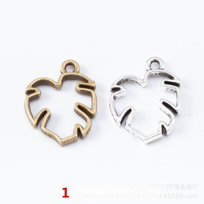 Zinc Alloy Maple Leaf Charm Pendant No.683943 for DIY Necklace Bracelet Jewelry Making