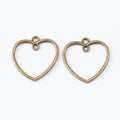 Zinc Alloy Heart Charm Pendant No.759636 for DIY Necklace Bracelet Jewelry Making view 2