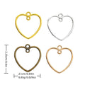 Zinc Alloy Heart Charm Pendant No.759636 for DIY Necklace Bracelet Jewelry Making view 1