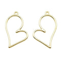 Zinc Alloy Heart Frame Charm Pendant for DIY Necklace Bracelet Jewelry Making view 2