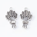 Antique Silver Zinc Alloy Wheat Bundle Charm Pendant for DIY Necklace Bracelet Jewelry Making view 1