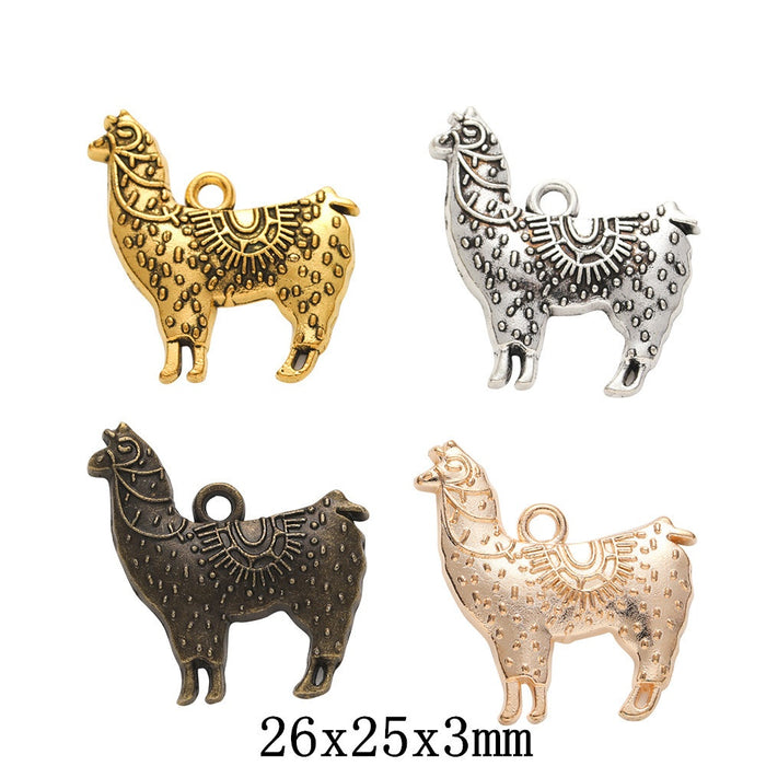 Zinc Alloy Alpaca Charm Pendant for DIY Necklace Bracelet Jewelry Making
